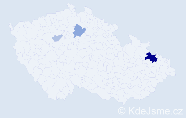 Příjmení: 'Ribka', počet výskytů 19 v celé ČR
