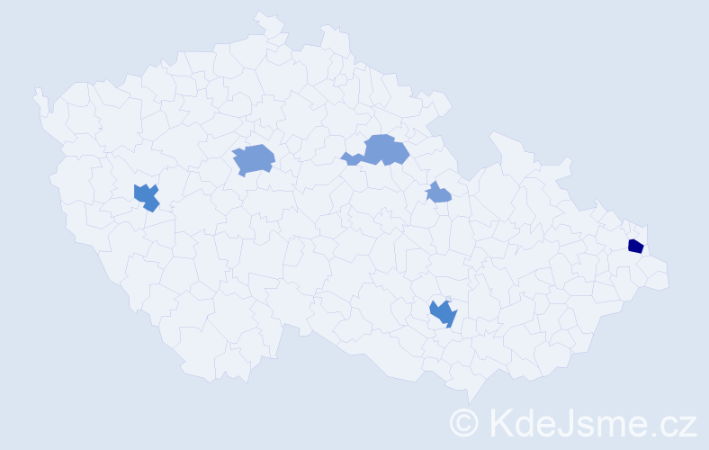Příjmení: 'Schellong', počet výskytů 19 v celé ČR