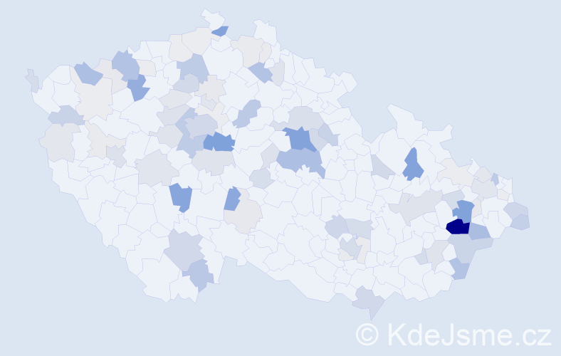 Příjmení: 'Kabeláčová', počet výskytů 322 v celé ČR