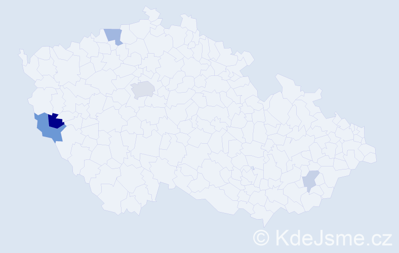 Příjmení: 'Ratz', počet výskytů 11 v celé ČR