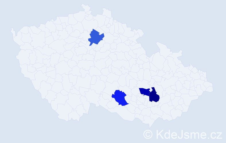 Příjmení: 'Kunšteková', počet výskytů 8 v celé ČR