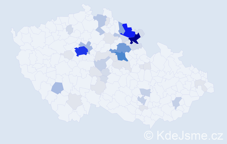 Příjmení: 'Matěnová', počet výskytů 179 v celé ČR