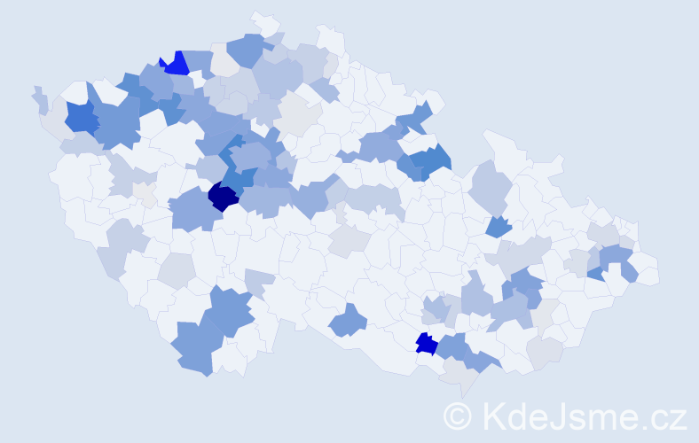 Příjmení: 'Unger', počet výskytů 390 v celé ČR