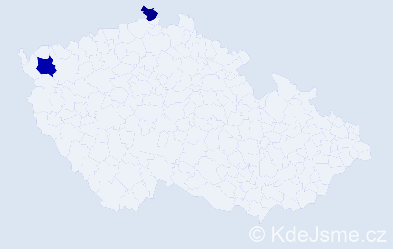 Příjmení: 'Bimbóová', počet výskytů 3 v celé ČR