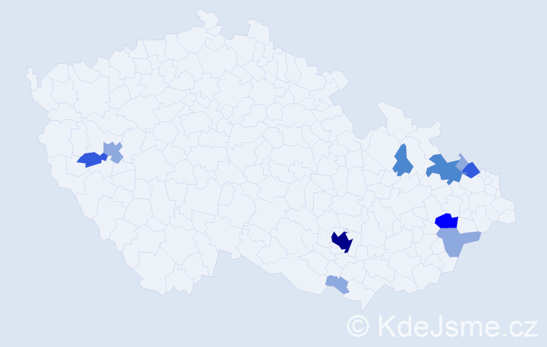 Příjmení: 'Mertensová', počet výskytů 23 v celé ČR