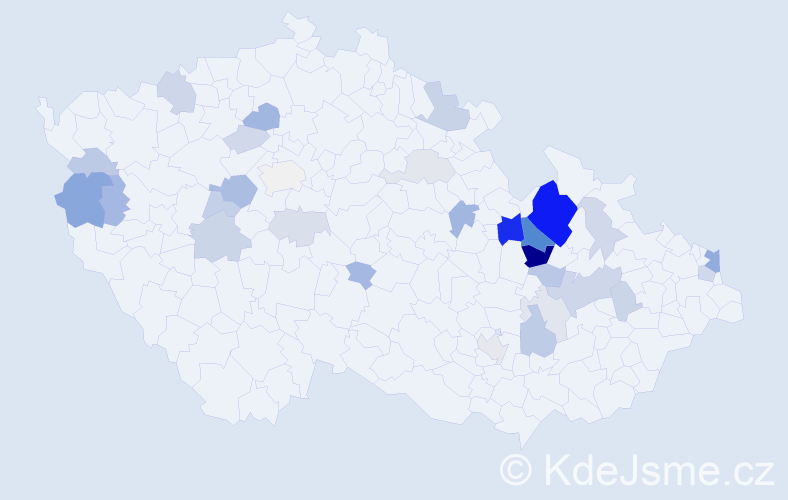 Příjmení: 'Ficnarová', počet výskytů 80 v celé ČR