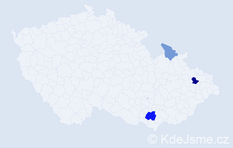 Příjmení: 'Šmitková', počet výskytů 5 v celé ČR