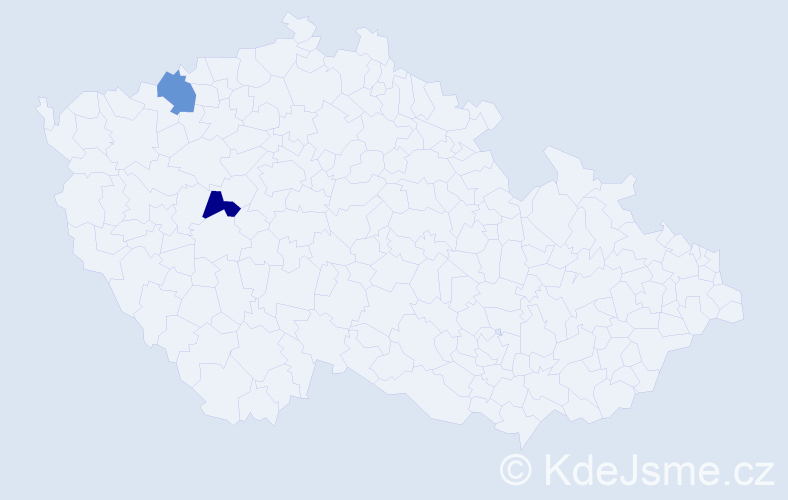 Příjmení: 'Brovdy', počet výskytů 2 v celé ČR