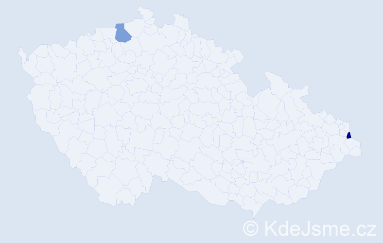 Příjmení: 'Basarábová', počet výskytů 2 v celé ČR