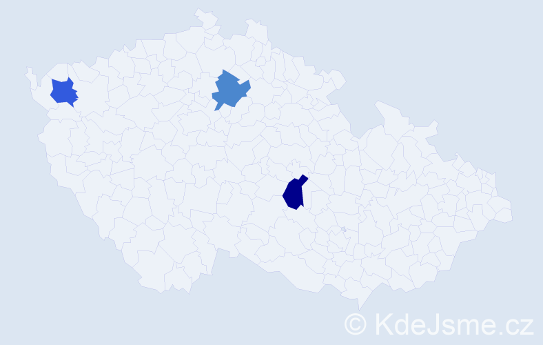 Příjmení: 'Fen', počet výskytů 3 v celé ČR