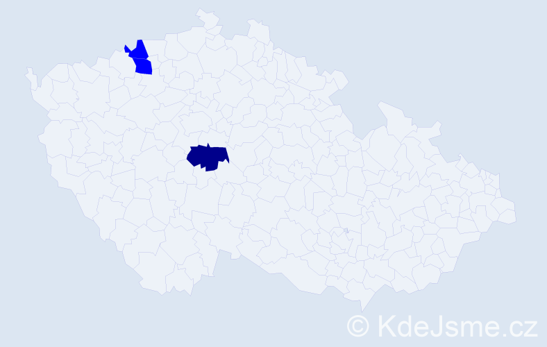 Příjmení: 'Walchan', počet výskytů 4 v celé ČR