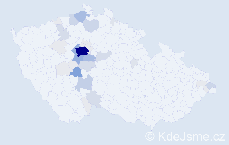 Příjmení: 'Humhal', počet výskytů 139 v celé ČR