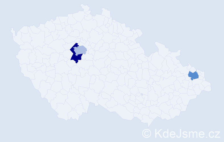 Příjmení: 'Yakoubi', počet výskytů 6 v celé ČR