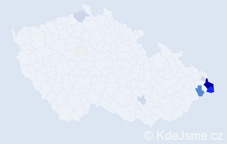 Příjmení: 'Mendrek', počet výskytů 26 v celé ČR
