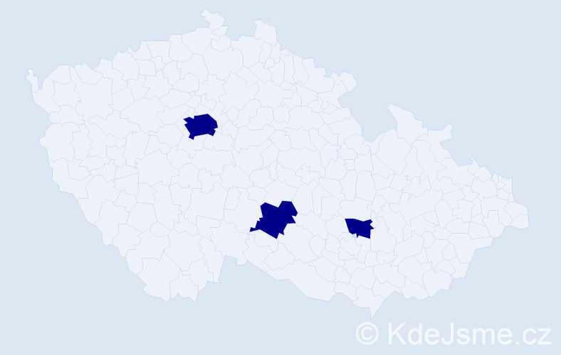 Příjmení: 'Tserenkhand', počet výskytů 3 v celé ČR