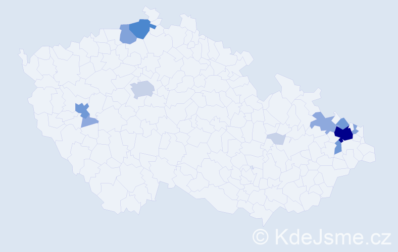 Příjmení: 'Tic', počet výskytů 42 v celé ČR