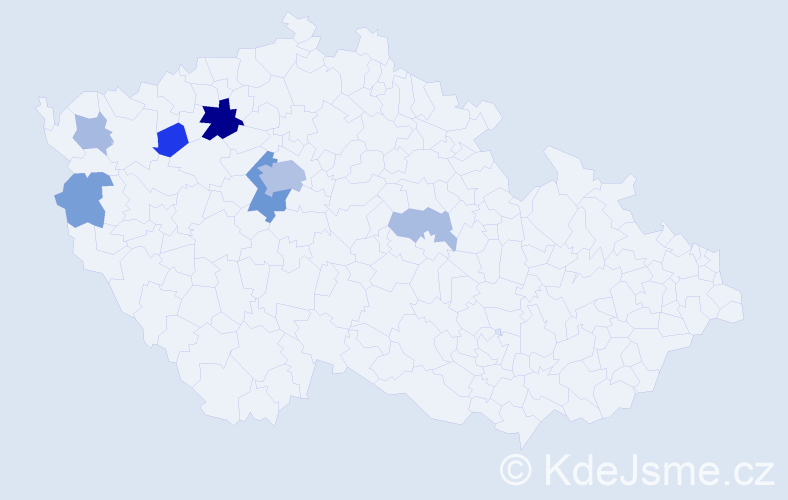 Příjmení: 'Petroková', počet výskytů 19 v celé ČR