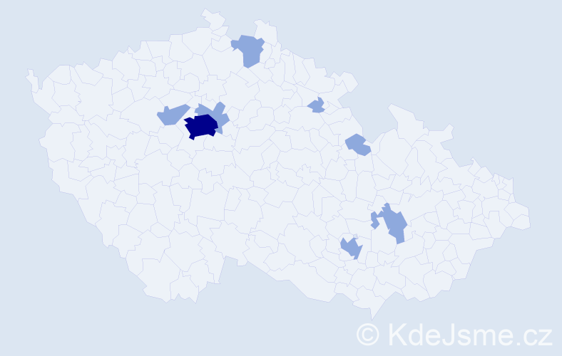 Příjmení: 'Chekh', počet výskytů 12 v celé ČR