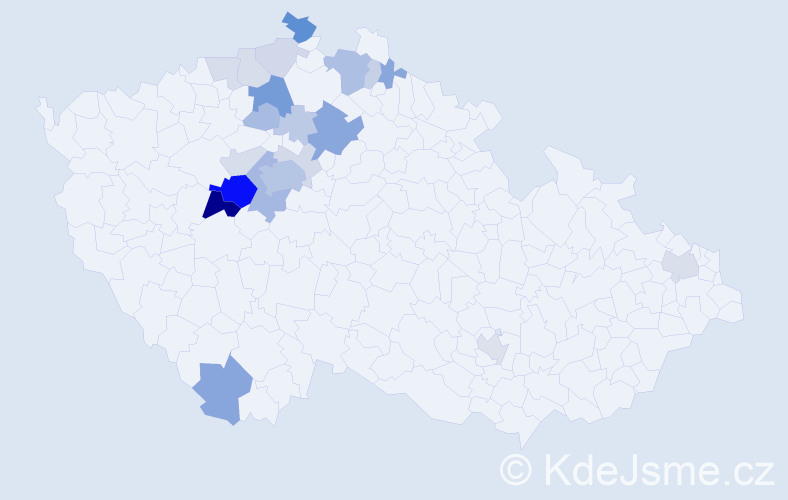 Příjmení: 'Řechtáčková', počet výskytů 64 v celé ČR