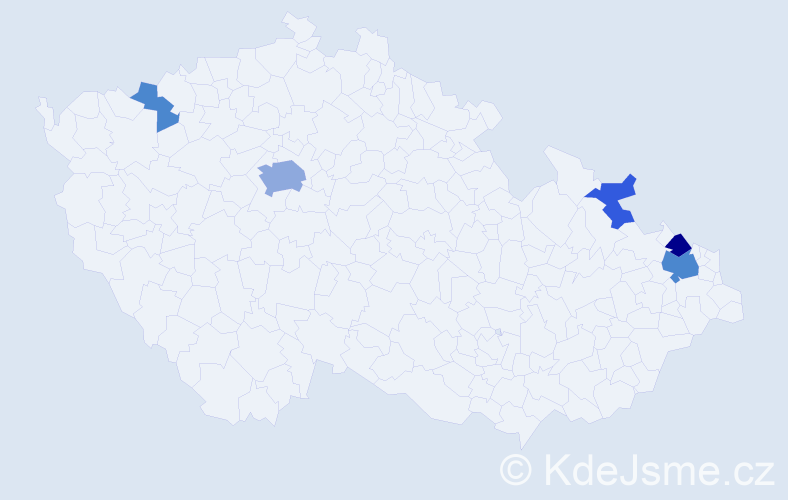 Příjmení: 'Plura', počet výskytů 13 v celé ČR