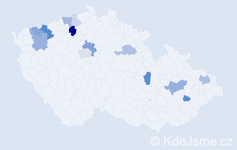 Příjmení: 'Prokopovičová', počet výskytů 33 v celé ČR