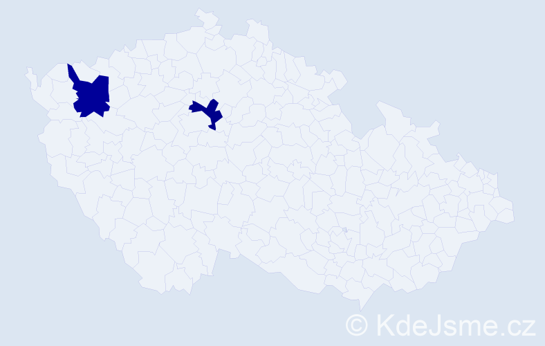 Příjmení: 'Maudza', počet výskytů 2 v celé ČR