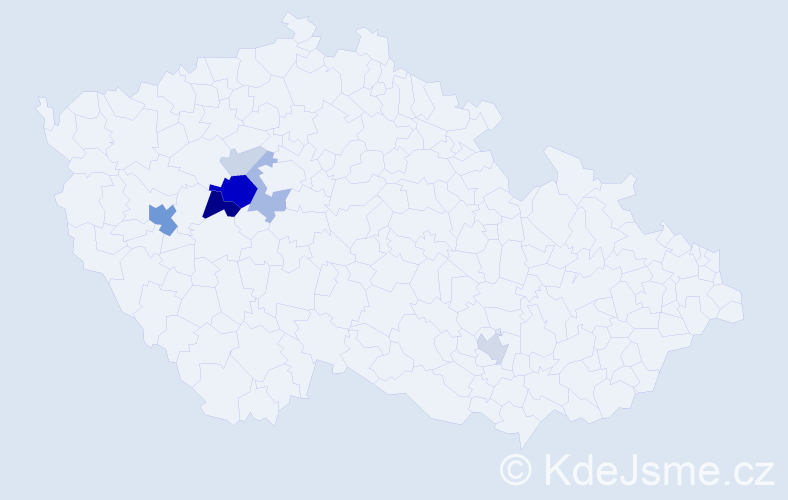 Příjmení: 'Hebeda', počet výskytů 22 v celé ČR