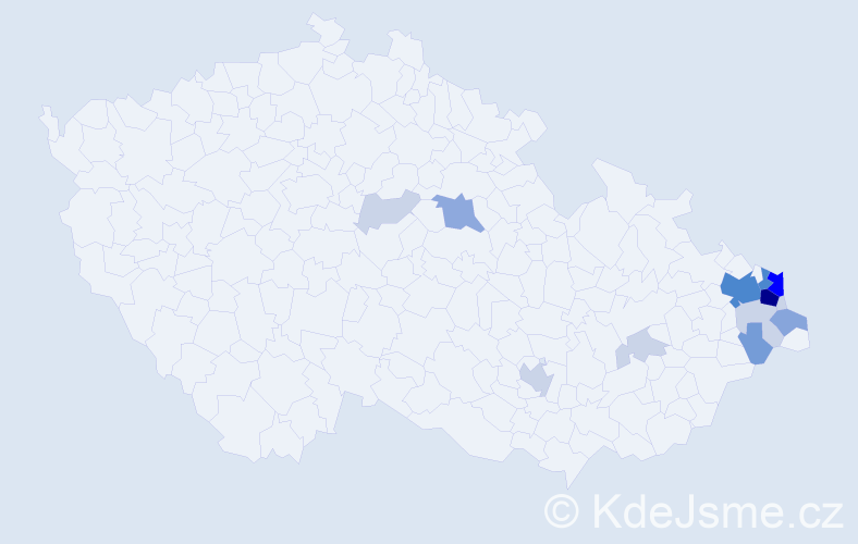 Příjmení: 'Parchanská', počet výskytů 49 v celé ČR