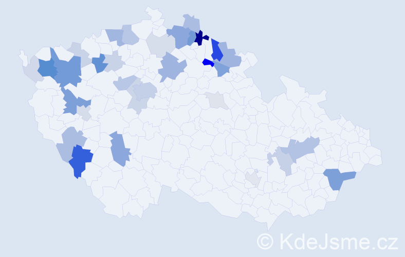 Příjmení: 'Sacher', počet výskytů 116 v celé ČR