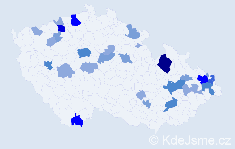 Příjmení: 'Matis', počet výskytů 76 v celé ČR