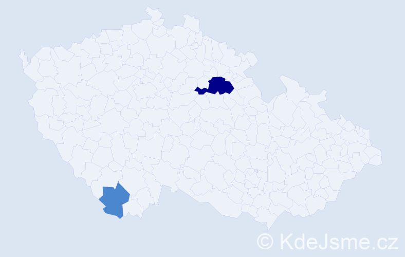 Příjmení: 'Daoudi', počet výskytů 6 v celé ČR