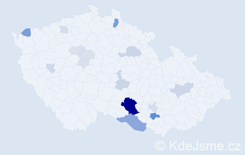Příjmení: 'Petz', počet výskytů 49 v celé ČR