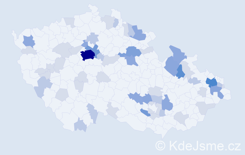 Příjmení: 'Jacko', počet výskytů 134 v celé ČR