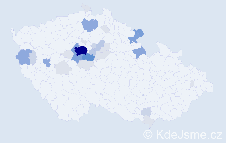 Příjmení: 'Hrábková', počet výskytů 103 v celé ČR