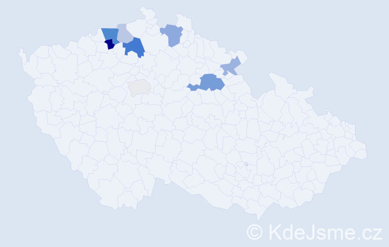 Příjmení: 'Kohlert', počet výskytů 17 v celé ČR