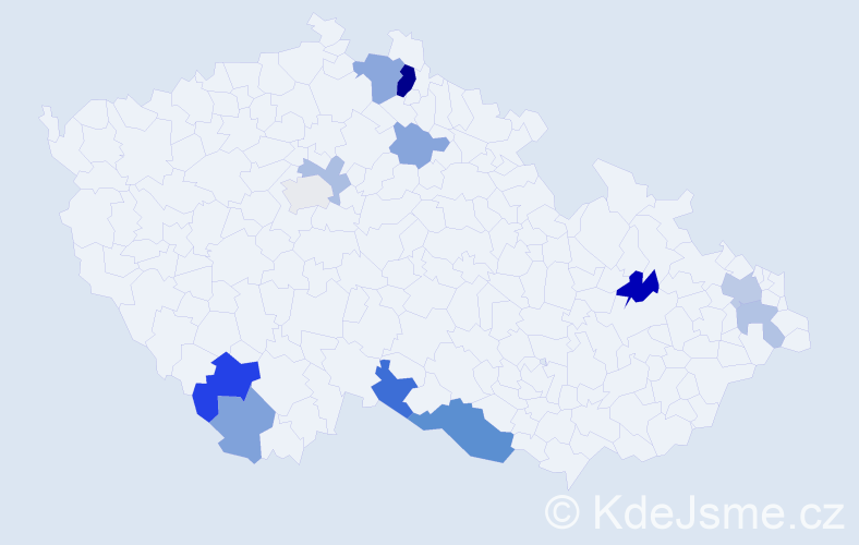 Příjmení: 'Drobňák', počet výskytů 22 v celé ČR