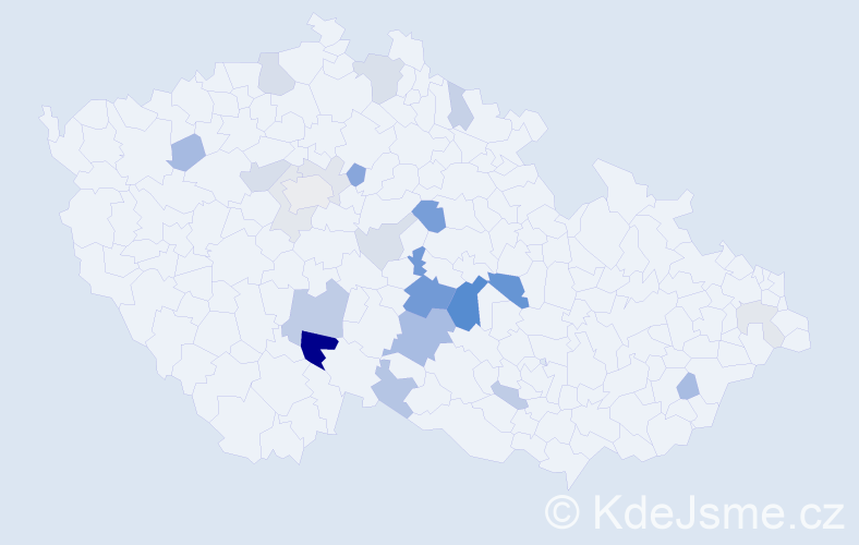 Příjmení: 'Kuttelwascherová', počet výskytů 59 v celé ČR