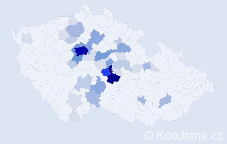 Příjmení: 'Kotěrová', počet výskytů 131 v celé ČR