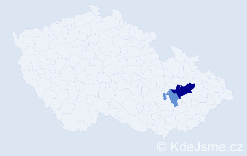 Příjmení: 'Arabčuková', počet výskytů 9 v celé ČR