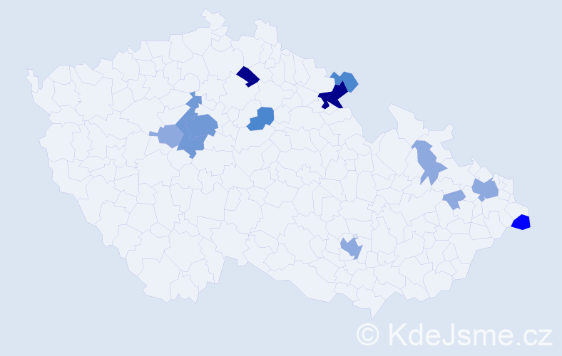 Příjmení: 'Geisslerová', počet výskytů 33 v celé ČR