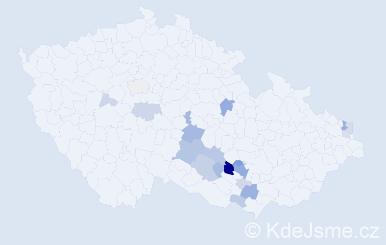 Příjmení: 'Pirochta', počet výskytů 74 v celé ČR