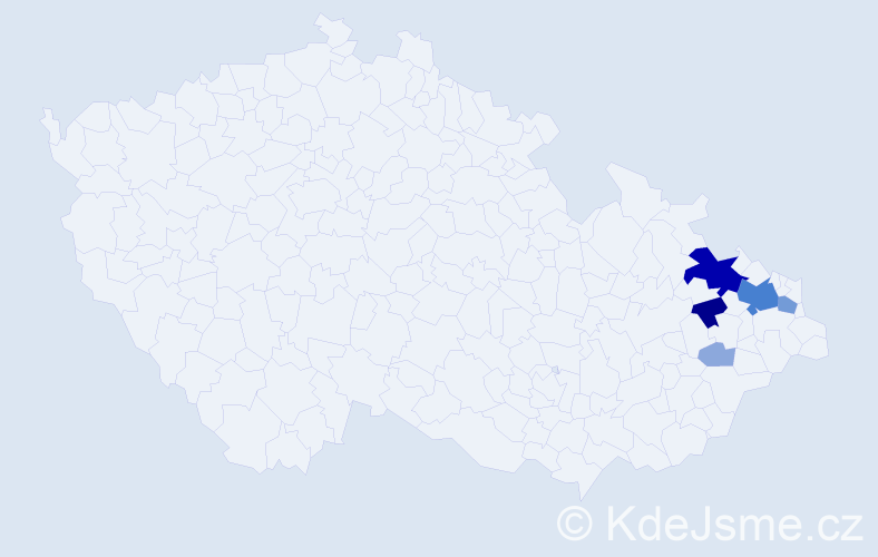 Příjmení: 'Swiech', počet výskytů 27 v celé ČR