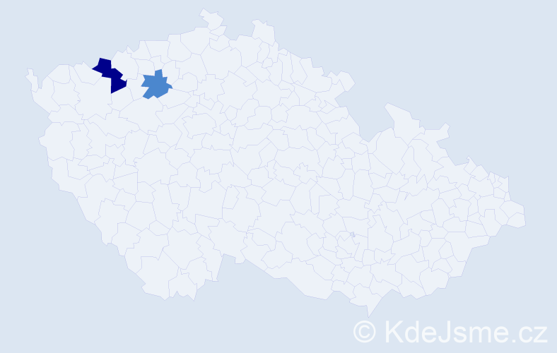 Příjmení: 'Graupnerová', počet výskytů 4 v celé ČR