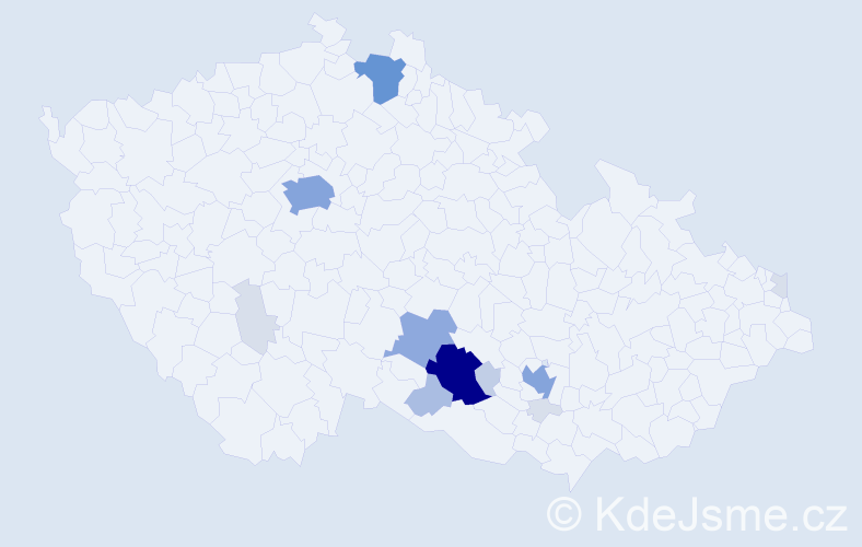Příjmení: 'Martenková', počet výskytů 51 v celé ČR