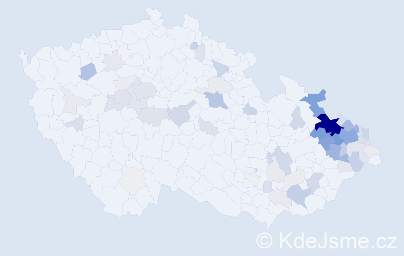 Příjmení: 'Orlík', počet výskytů 282 v celé ČR