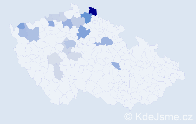Příjmení: 'Durdisová', počet výskytů 78 v celé ČR