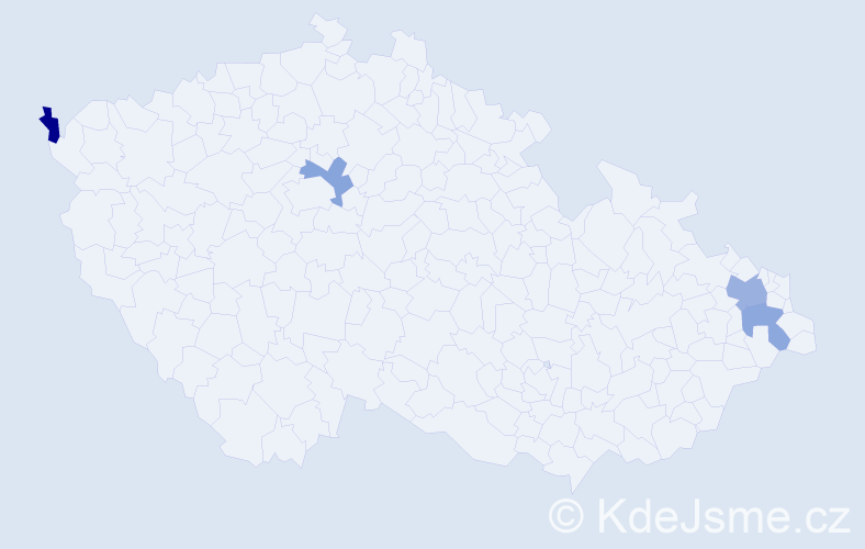 Příjmení: 'Mužik', počet výskytů 5 v celé ČR