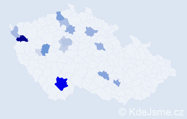 Příjmení: 'Savula', počet výskytů 44 v celé ČR