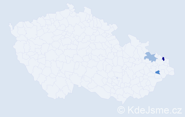 Příjmení: 'Děngl', počet výskytů 7 v celé ČR