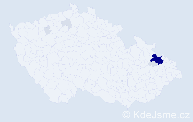 Příjmení: 'Gibesová', počet výskytů 24 v celé ČR